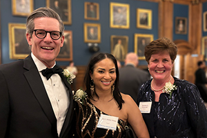 Left to right: President Daniel J. Allen, Ph.D., Lisa Abdul-Haqq, M.A. '08, and Dean of the School of Nursing, and Health Sciences Kathleen E. Czekanski, PhD, MSN, BSN.