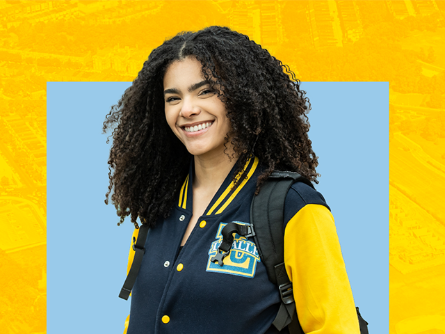 Image of a female student in a La Salle jacket.