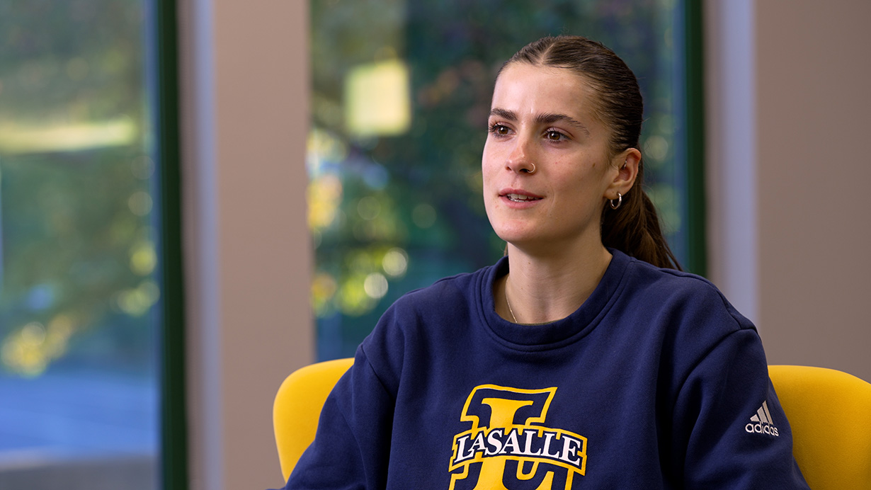 Gwenno Goode, '27, a member of the cross-country and track and field teams, talks about her La Salle experience.