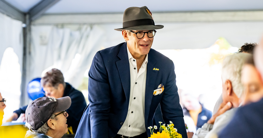 Image of President Allen at Homecoming